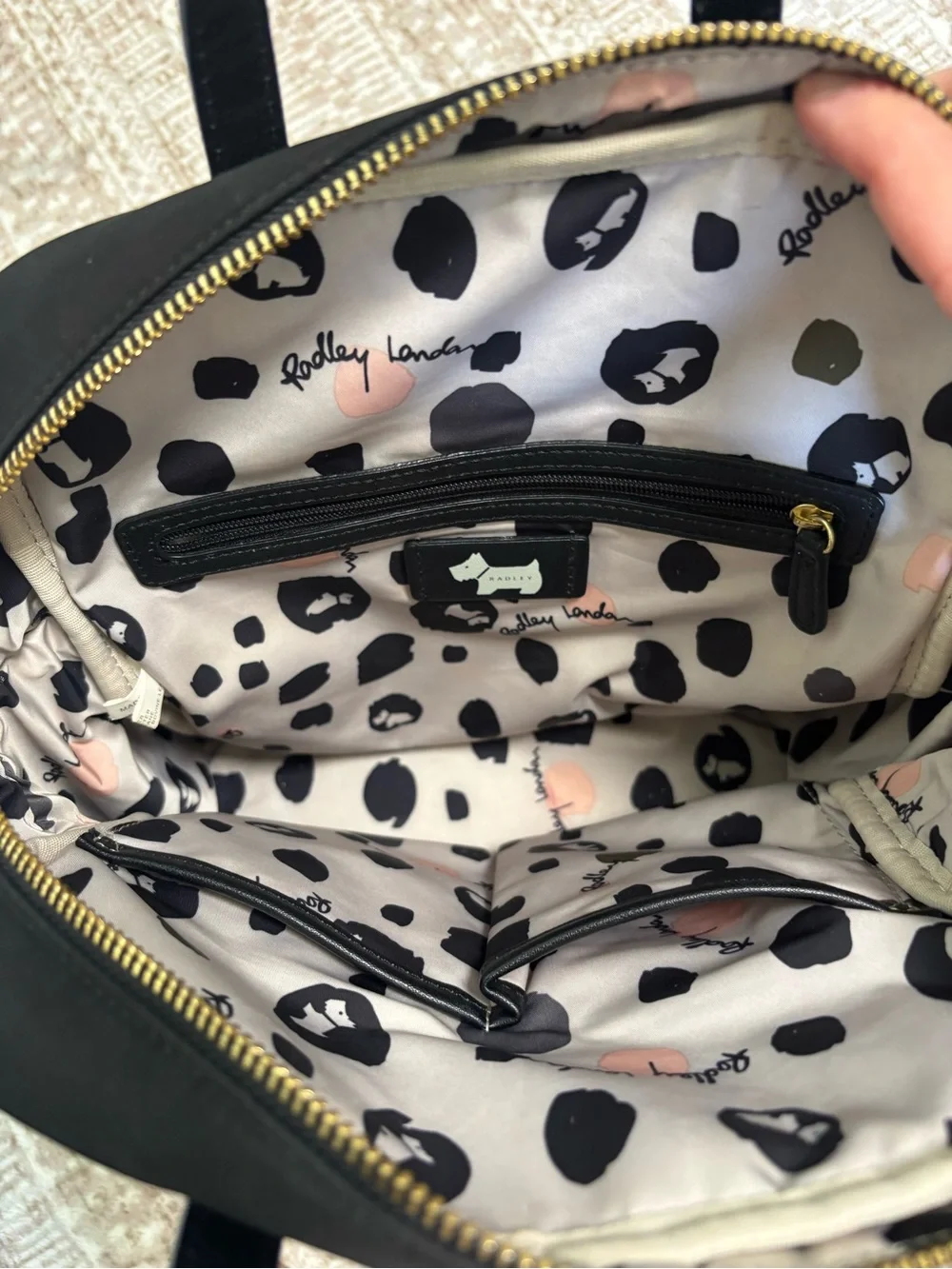 Radley London Elia Mews Zip-Top Nylon Backpack Black